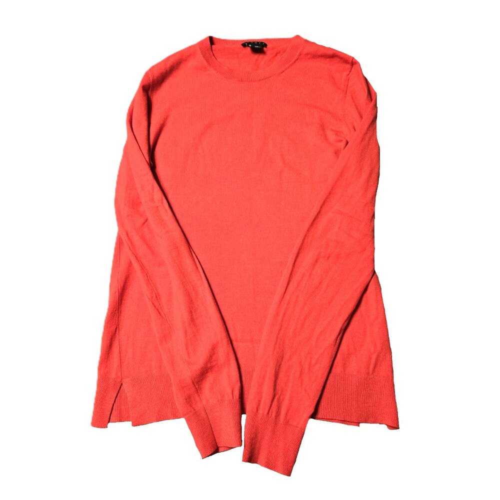 Theory Size Medium Womens Red Long Sleeve Wool Shirt
